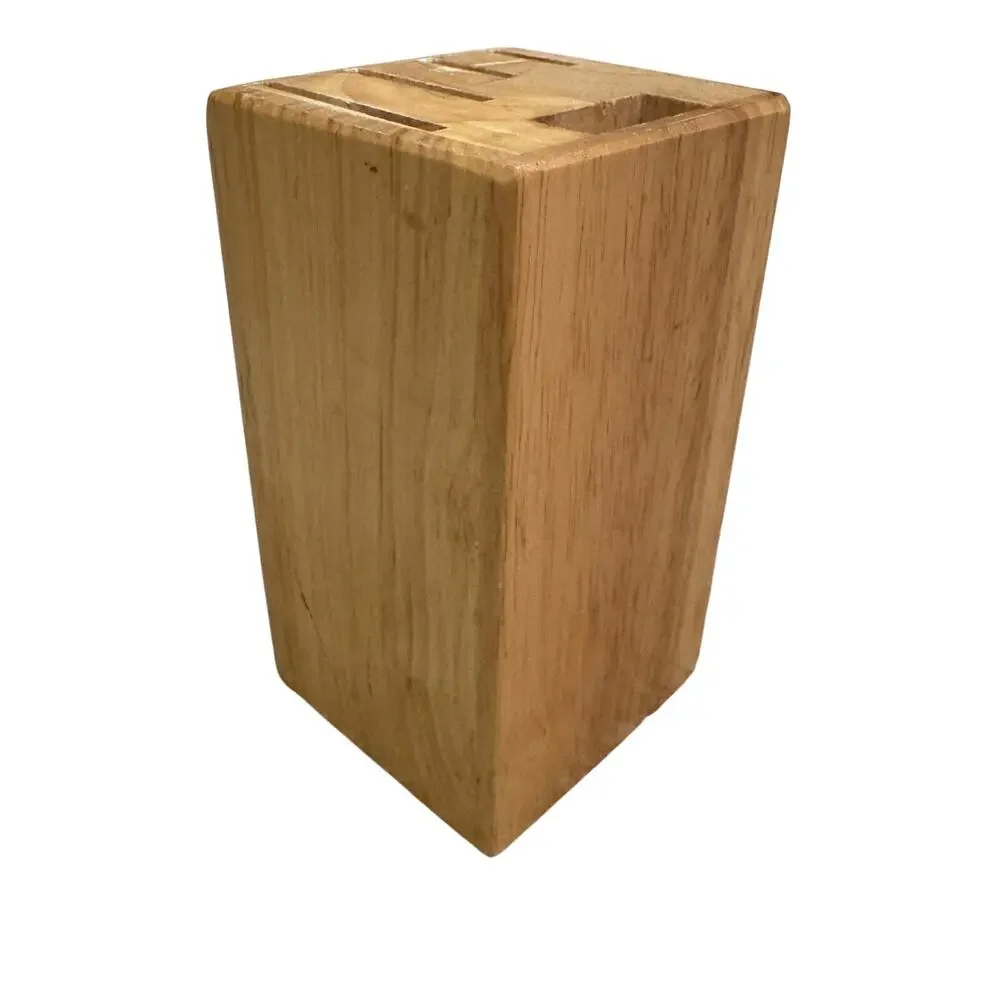 Cutlery Block 5 Slot Farberware Knife Block Oak 5.25